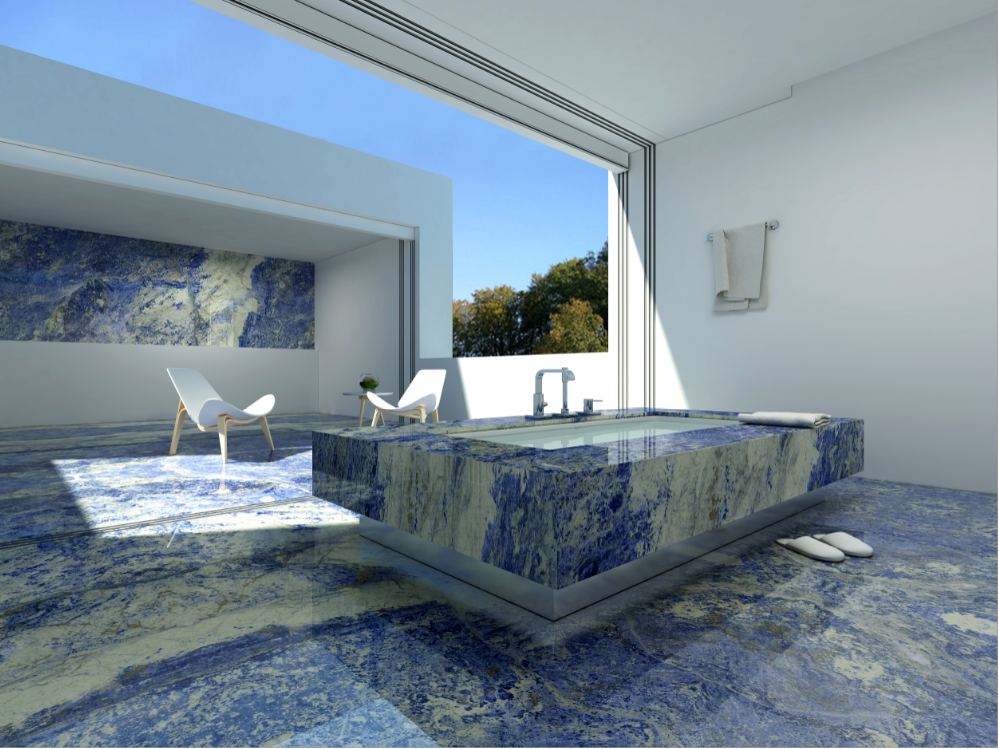 Bolivia Blue Granite Slab luxury stone for wall decoration