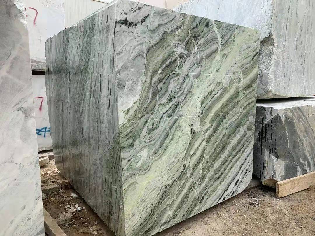 Verde Prato Natural Green Marble Block